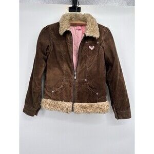 Vintage Roxy Cordoroy  Jacket Girls Large Sherpa Pea Coat Y2K clean good cond XL